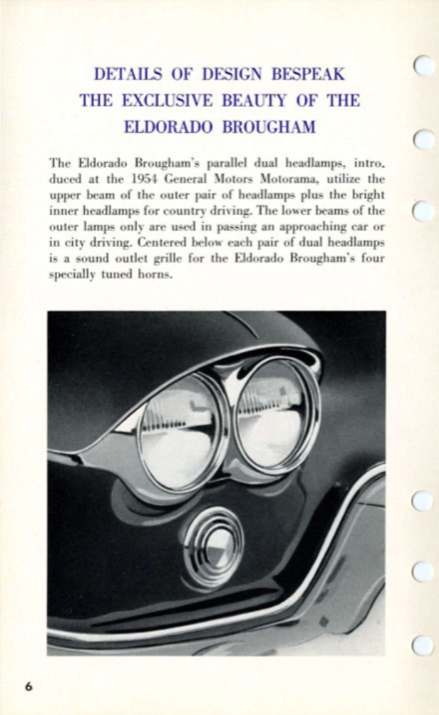 1957 Cadillac Eldorado Brougham Salesmans Data Book Page 5